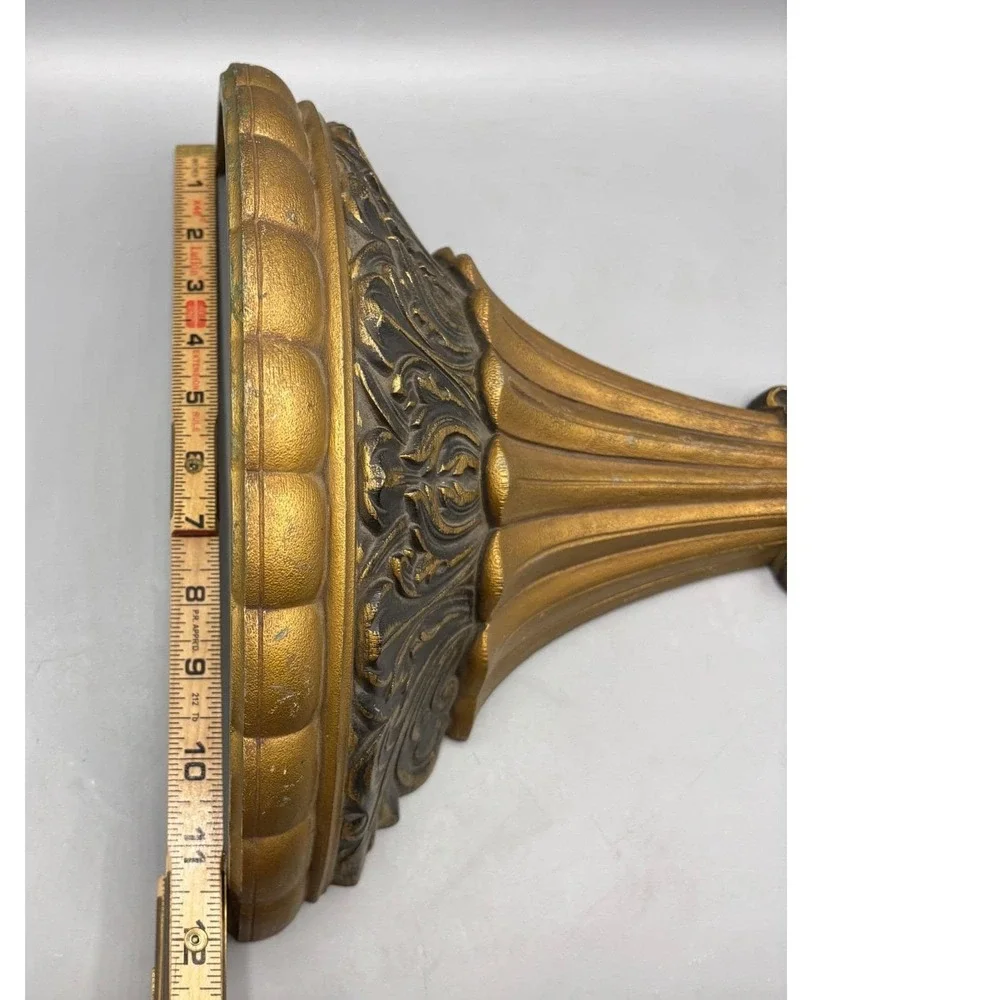 Vintage‎ Homco Gold Ornate Scalloped Wall Pocket Hanging Decor MCM Sconce